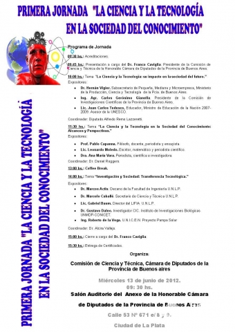 imagen - Primera Jornada "La Ciencia y Tecnología en la Sociedad de Conocimiento"